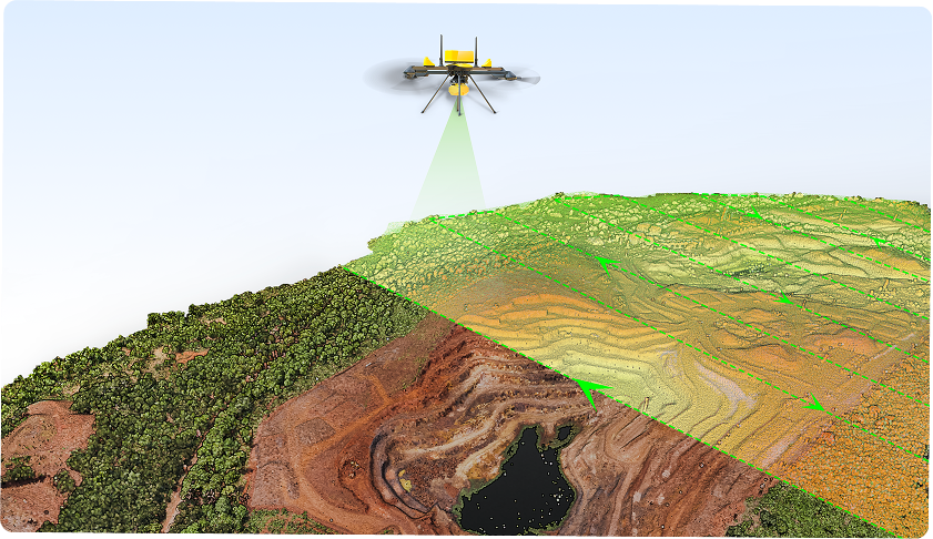 Drone surveying agricultural land in Jaipur